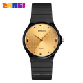 SKMEI 1421 wholesale cheap price PU band waterproof gold silver black quartz watch for men